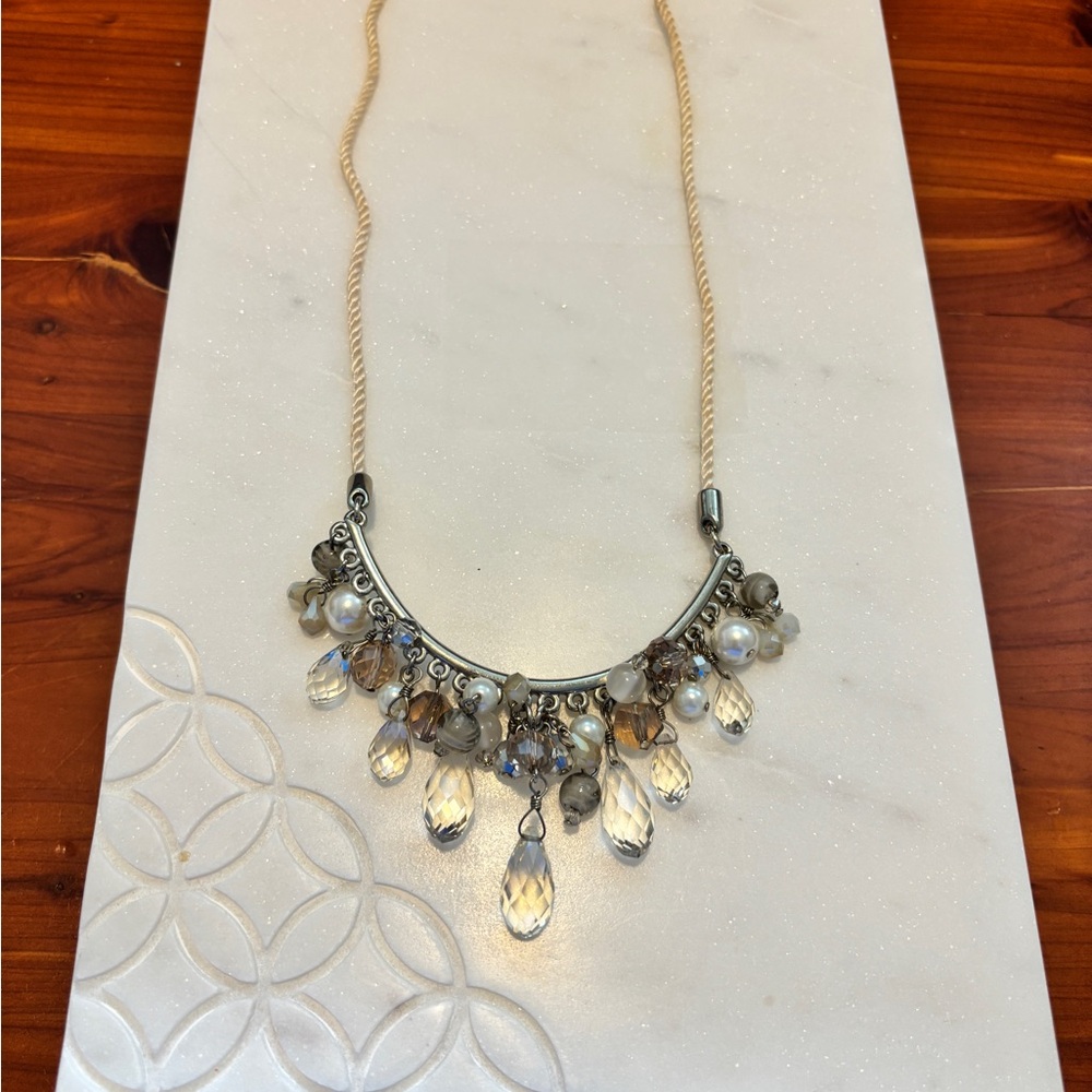 Beaded Necklace with Pearl Accents